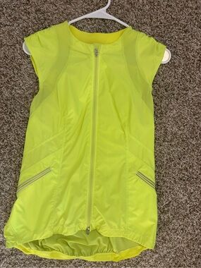 lululemon athletica Neon Lime Zip Front Vest